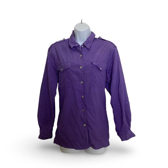 Rafaella Silk Button Down - Picture 1 of 6